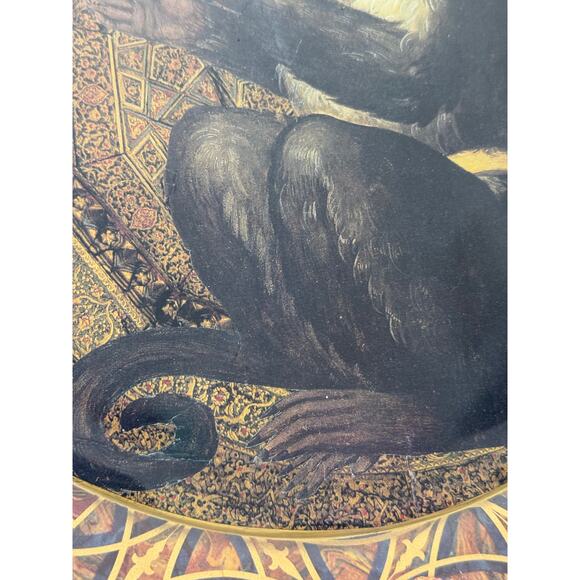 Rare Durwin Rice New York Signed Decoupage Ape Plate - Picture 7 of 10